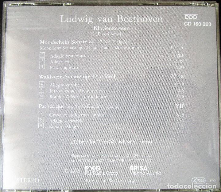 CDs de m&uacute;sica: BEETHOVEN - (MOONLIGHT SONATE) (WALDSTEIN SOTATE) (PATH&Eacute;TIQUE) CD IMPECABLE - Foto 2