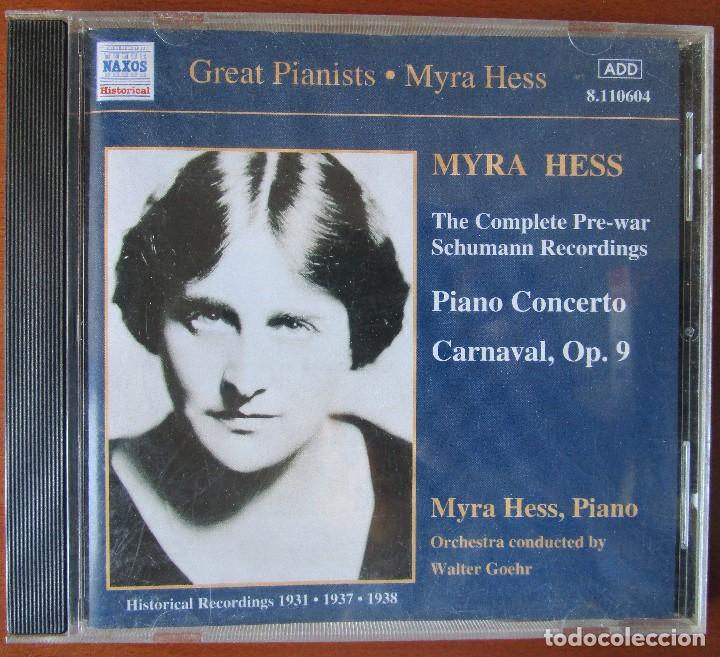 CD de M&uacute;sica: MYRA HESS (PIANO) CARNAVAL (SC&Egrave;NES MIGNONNES SUR QUATRE NOTES) (VOGEL AL PROPHET FROM WALDSZENEN) CD