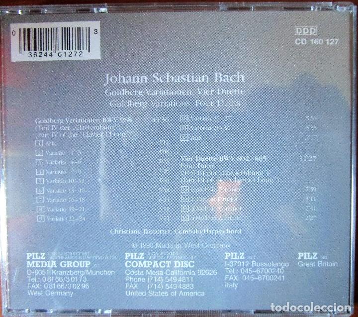 CDs de m&uacute;sica: BACH - GOLDBERG VARIATIONS - FOUR DUETS. CD - Foto 2