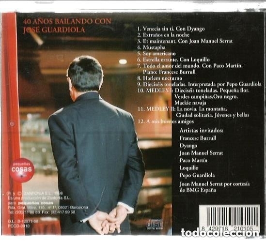 CDs de m&uacute;sica: JOSE GUARDIOLA - 40 ANIVERSARIO - CD - Foto 2