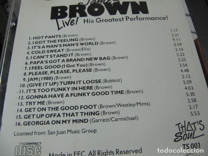 CDs de m&uacute;sica: JAMES BROWN Live! His Greatest Performance!  CD - Foto 3