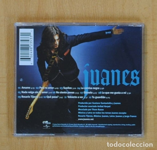 CDs de m&uacute;sica: JUANES - MI SANGRE - CD - Foto 2