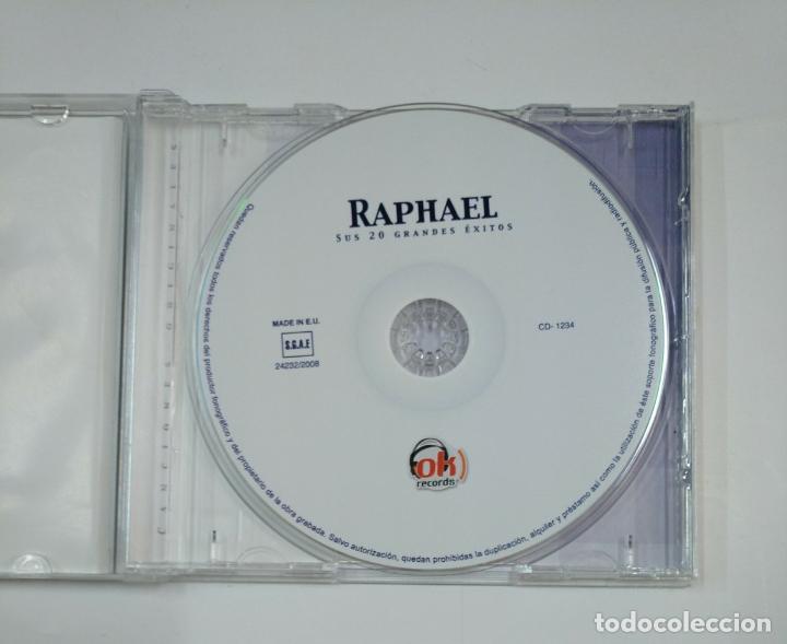 CDs de m&uacute;sica: RAPHAEL. - SUS 20 GRANDES &Eacute;XITOS. - CD. TDKCD6 - Foto 2