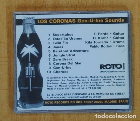 CDs de m&uacute;sica: LOS CORONAS - GEN-U-INE SOUNDS - CD - Foto 2