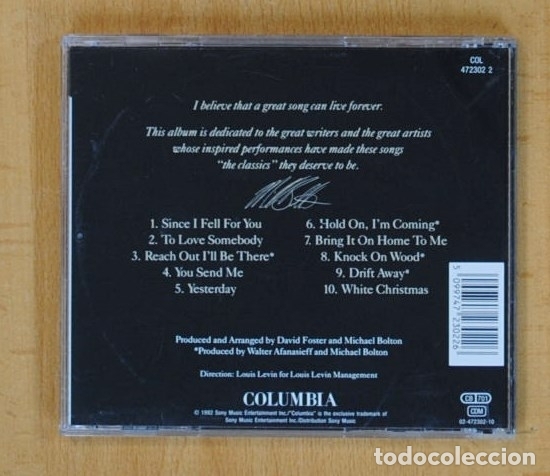 CDs de m&uacute;sica: MICHAEL BOLTON - TIMELESS (THE CLASSICS) - CD - Foto 2