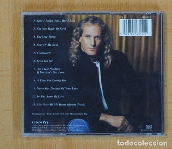 CDs de m&uacute;sica: MICHAEL BOLTON - THE ONE THING - CD - Foto 2