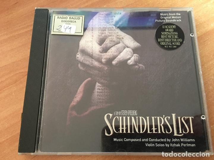 CDs de m&uacute;sica: SCHINDLERS LIST B.S.O.  CD (CDI16) - Foto 1