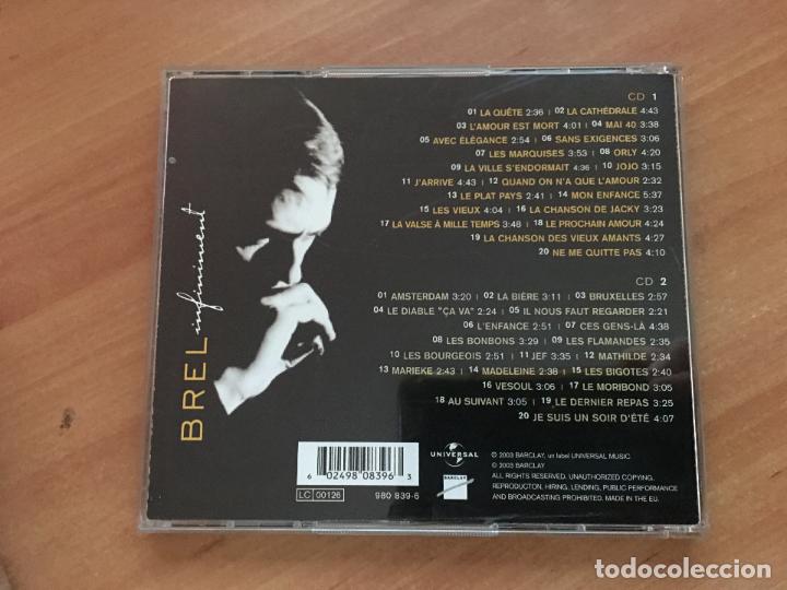 CDs de m&uacute;sica: JACQUES BREL (INFINIMENT ) 2 CD 40 TRACK (CDI17) - Foto 3