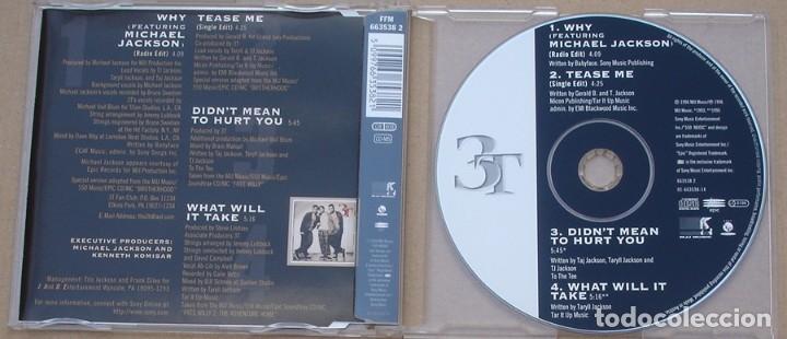 CDs de m&uacute;sica: 3T - WHY - FEATURING MICHAEL JACKSON (CD SINGLE ) 1996 - 4 TEMAS - Foto 2