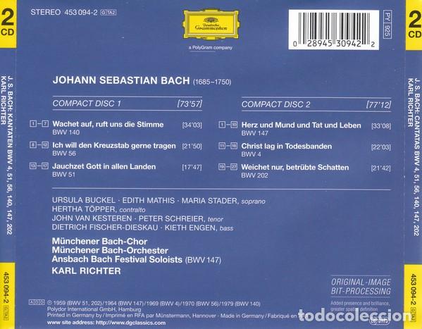 CDs de m&uacute;sica: Bach / Richter - Famous Cantatas - 2x CD - Foto 2