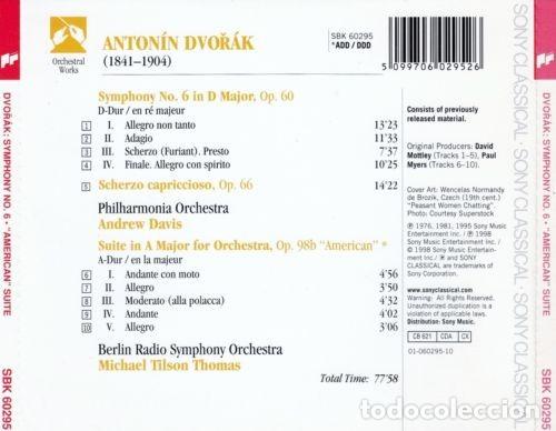 CDs de m&uacute;sica: Dvorak: Symphony no. 6 - Michael Tilson Thomas  - CD Precintado - Foto 2