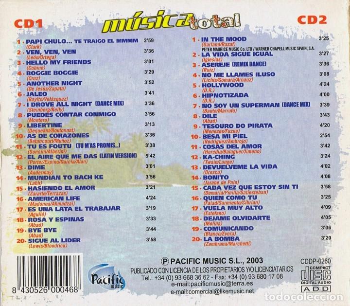CDs de m&uacute;sica: M&Uacute;SICA TOTAL 40 S&Uacute;PER &Eacute;XITOS  ( 2 CD&acute;S) - Foto 4