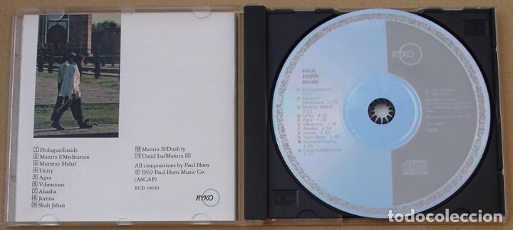 CDs de m&uacute;sica: PAUL HORN - INSIDE (CD) 1987 - 11 TEMAS - RCD 10040 - Foto 3