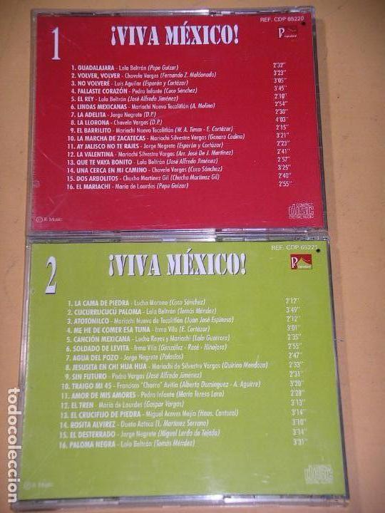 CDs de m&uacute;sica: Viva M&eacute;xico 1 y 2, dos CD, doble - Foto 2