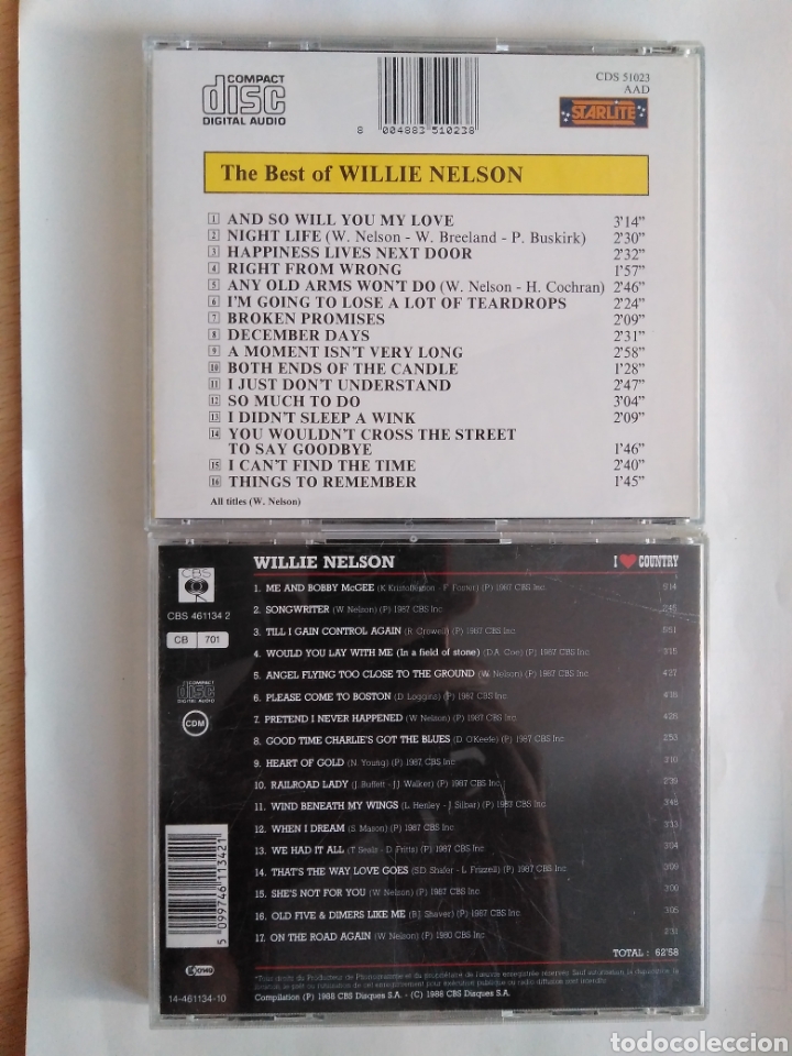 CDs de m&uacute;sica: Lote - 2 CDs - Willie Nelson - Foto 2