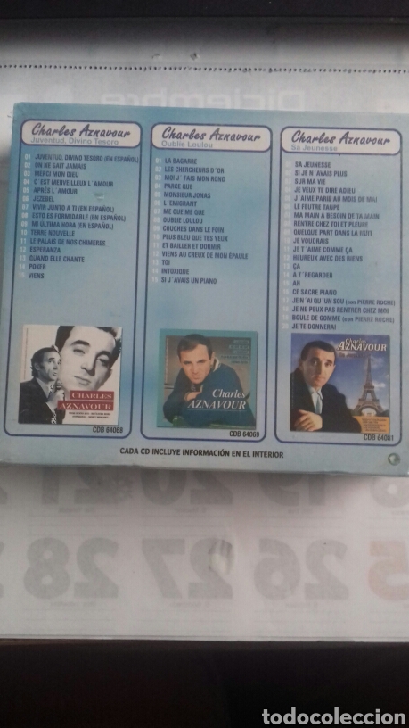 CDs de m&uacute;sica: Charles Aznavour. Grandes &Eacute;xitos 3 Cds. - Foto 2