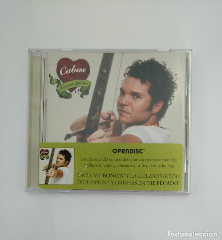 CDs de m&uacute;sica: CABAS. - AMORES DIFICILES - CD. TDKCD13 - Foto 1