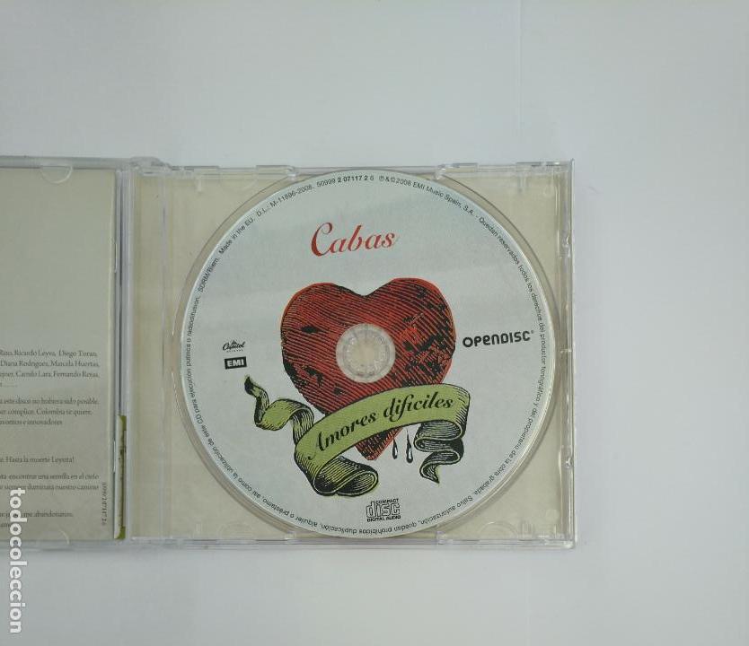 CDs de m&uacute;sica: CABAS. - AMORES DIFICILES - CD. TDKCD13 - Foto 2