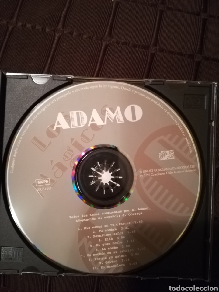 CDs de m&uacute;sica: CD adamo - Foto 3