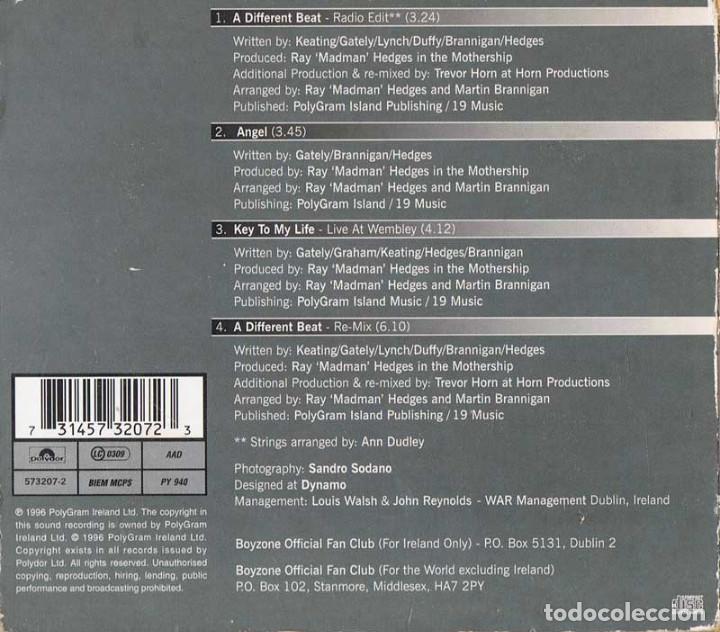 CDs de m&uacute;sica: Boyzone - A Different Beat. CD single. Polygram - Foto 2