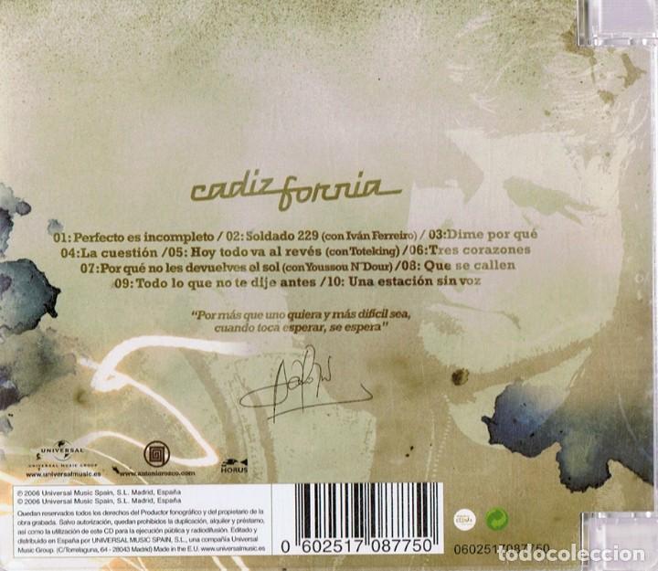 CDs de m&uacute;sica: ANTONIO OROZCO &uml;CADIZFORNIA&uml; (CD) - Foto 2