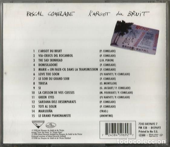 CDs de m&uacute;sica: CD SINGLE DE PASCAL COMELADE : LARGOT DU BRUIT - Foto 2