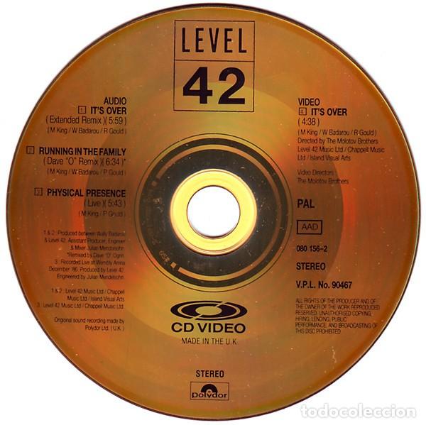 CDs de m&uacute;sica: Level 42 &ndash; Its Over - CDVideo UK raro - Foto 3