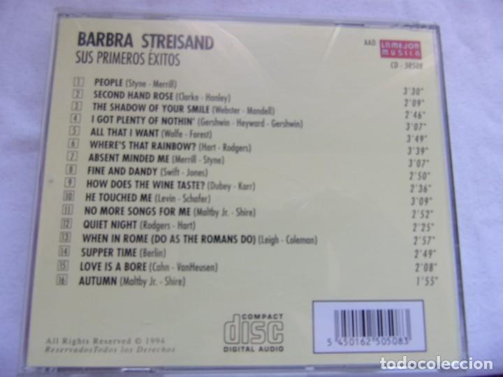 CDs de m&uacute;sica: BARBRA STREISAND -SUS PRIMEROS EXITOS- - Foto 2