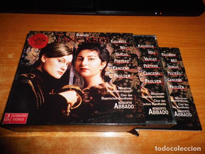 CDs de m&uacute;sica: TANCREDI ROSSINI TRIPLE CD 1996 EU + LIBRETO CON SOBRECUBIERTA KASAROVA MEI VARGAS PEETERS 2 CD BOX