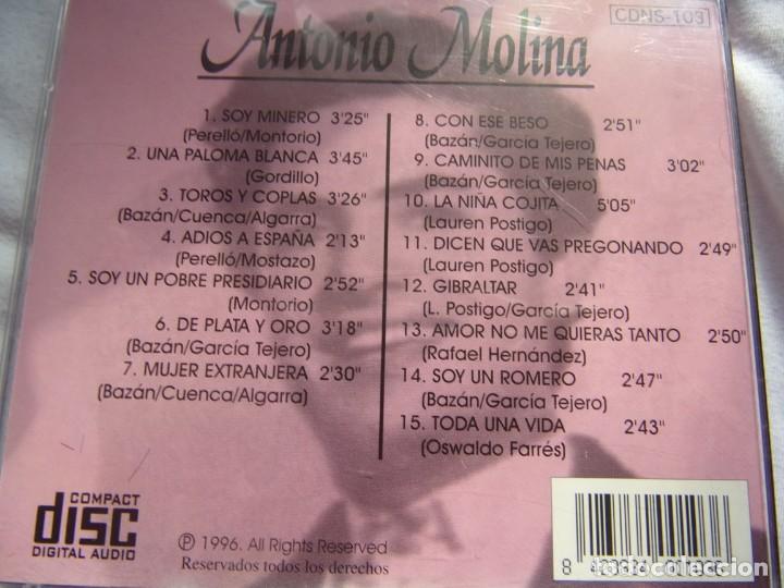 CDs de m&uacute;sica: ANTONIO MOLINA - GRANDES 15 &Eacute;XITOS- - Foto 2