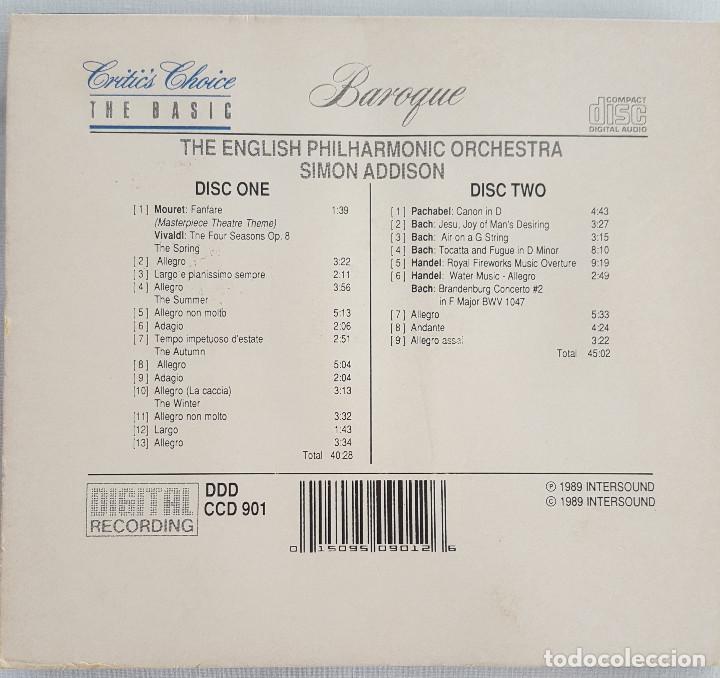 CDs de m&uacute;sica: EXCELENTE. THE BASIC BAROQUE. 2 CD. ENGLISH PHILARMONIC ORCHESTRA. CRITICS CHOICE. THE BASIC - Foto 2