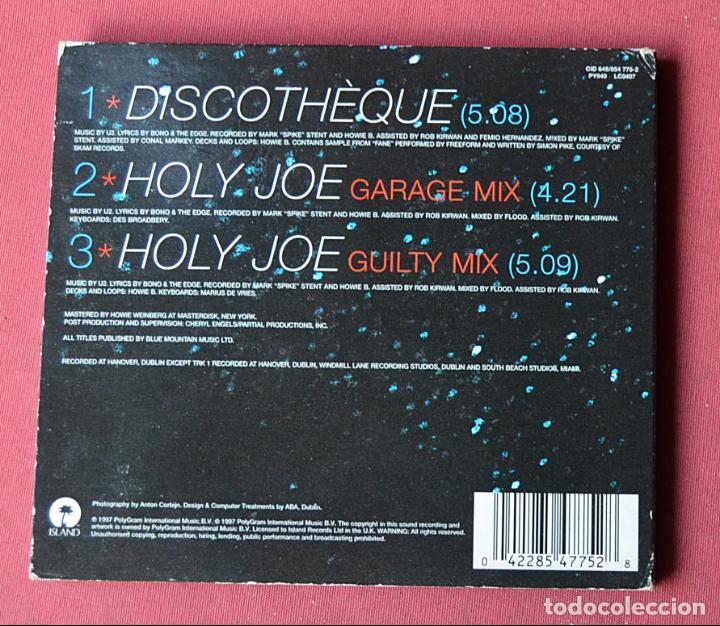 CDs de m&uacute;sica: U2 U 2 - DISCOTEQUE - CD SINGLE RARO CON 3 CANCIONES - Foto 3