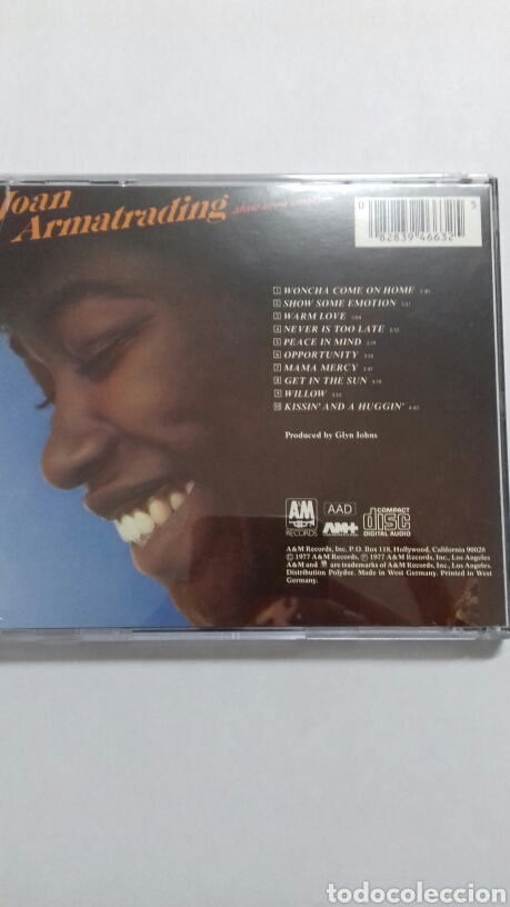 CDs de m&uacute;sica: Joan Armatrading. Show Some Emotion - Foto 2
