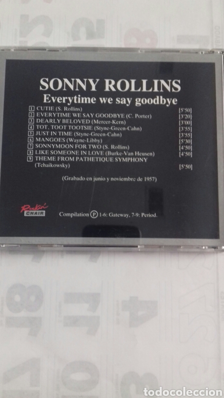 CDs de m&uacute;sica: Sonny Rollins. Everytime We Say Goodbye - Foto 2
