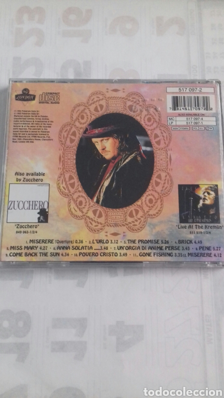 CDs de m&uacute;sica: Zucchero. Miserere - Foto 2