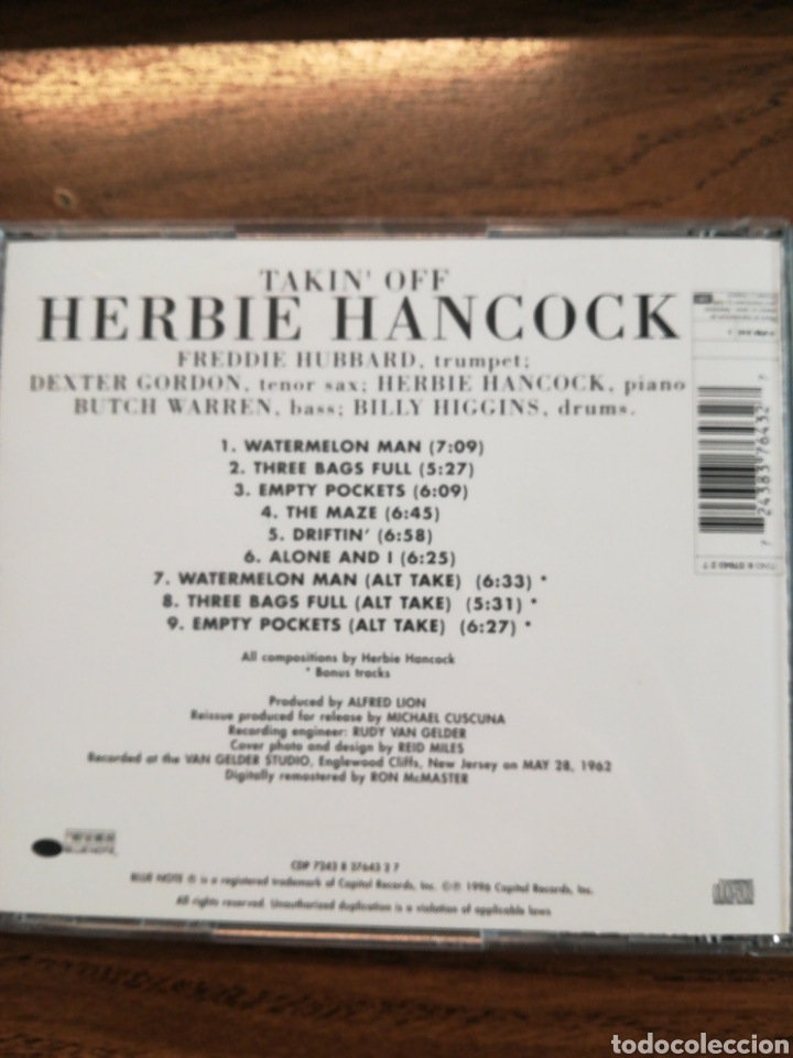 CDs de m&uacute;sica: Herbie Hancock. Takin Off. - Foto 2