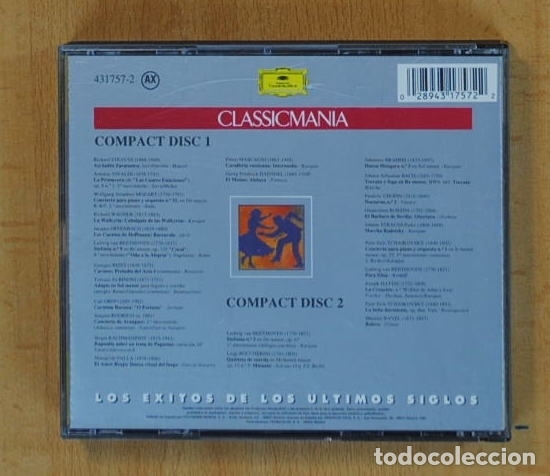 CDs de m&uacute;sica: VARIOS - CLASSIMANIA / LOS EXITOS DE LOS ULTIMOS SIGLOS - 2 CD - Foto 2