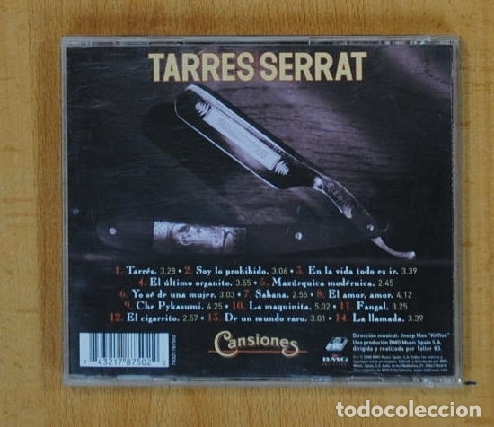 CDs de m&uacute;sica: TARRES / SERRAT - CANSIONES - CD - Foto 2