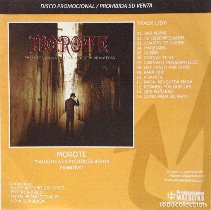 CDs de m&uacute;sica: MOROTE Saludos a la poderosa bestia primitiva cd extra promocional - Foto 1