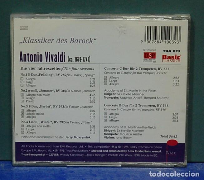 CDs de m&uacute;sica: Antonio Vivaldi. Ref. TRA 039, Basic classics. CD - Foto 3