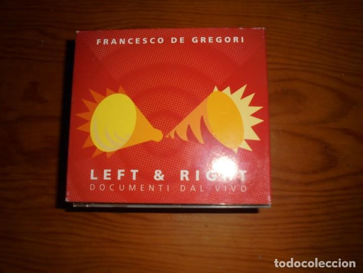 CDs de m&uacute;sica: FRANCESCO DE GREGORI. LEFT & RIGHT. DOCUMENTI DAL VIVO. 2007. CD + DVD. IMPECABLE (#) - Foto 1