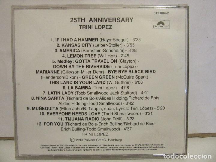 CDs de m&uacute;sica: Trini Lopez - 25th Anniversary - CD - 1992 - Foto 2