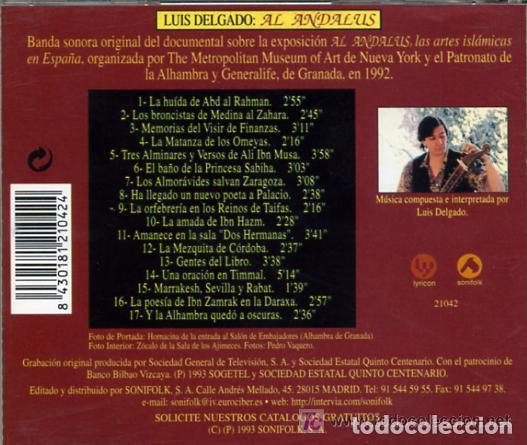 CDs de m&uacute;sica: LUIS DELGADO - AL ANDALUS - Foto 2