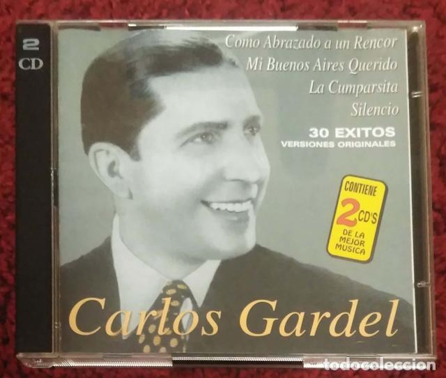 CDs de m&uacute;sica: CARLOS GARDEL (30 EXITOS - VERSIONES ORIGINALES) 2 CDs - Foto 1