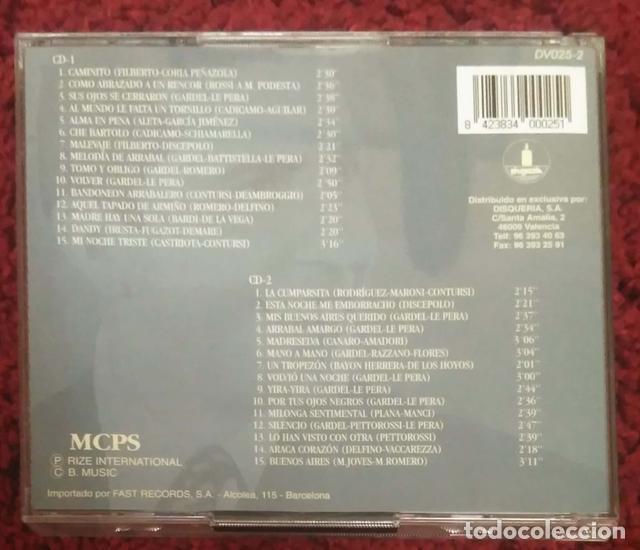 CDs de m&uacute;sica: CARLOS GARDEL (30 EXITOS - VERSIONES ORIGINALES) 2 CDs - Foto 3