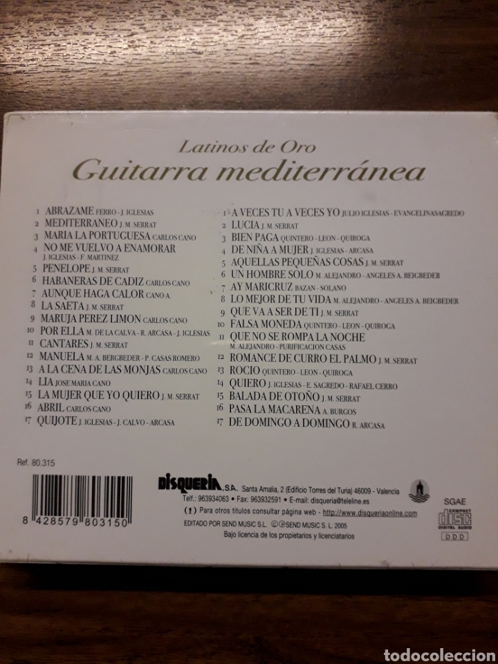 CDs de m&uacute;sica: Guitarra Mediterranea. 2 Cds - Foto 2