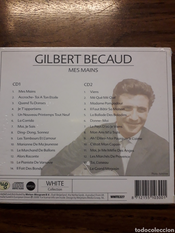 CDs de m&uacute;sica: Gilbert Becaud. Mes Mains. 2 Cds - Foto 2