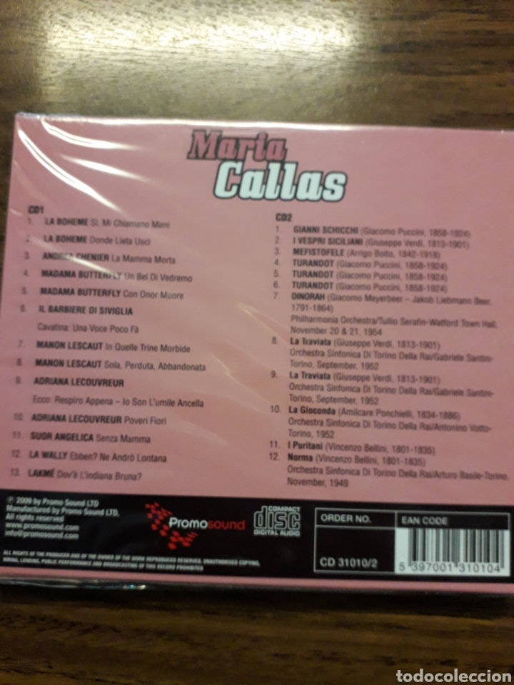 CDs de m&uacute;sica: Mar&iacute;a Callas 2Cds - Foto 2
