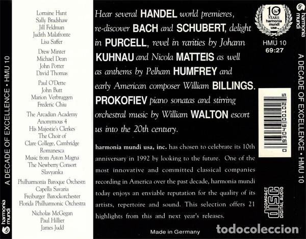CDs de m&uacute;sica: Various &lrm;&ndash; A Decade Of Excellence - Foto 2