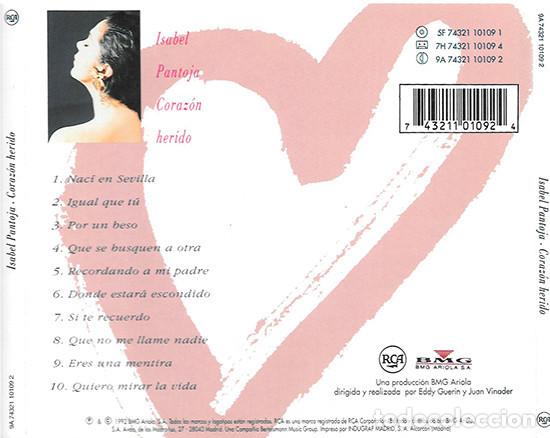 CDs de m&uacute;sica: Isabel Pantoja &lrm;&ndash; Coraz&oacute;n Herido - Foto 2